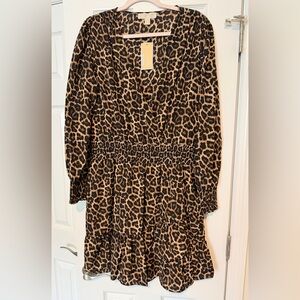 Michael Kors Julia Dark Camel Dress XL